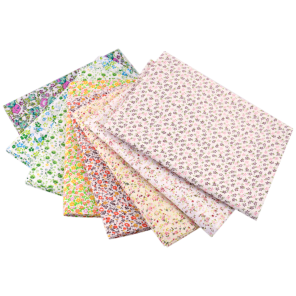 Sewing Textile Art - Teramila Small Flower Green Plain Printed