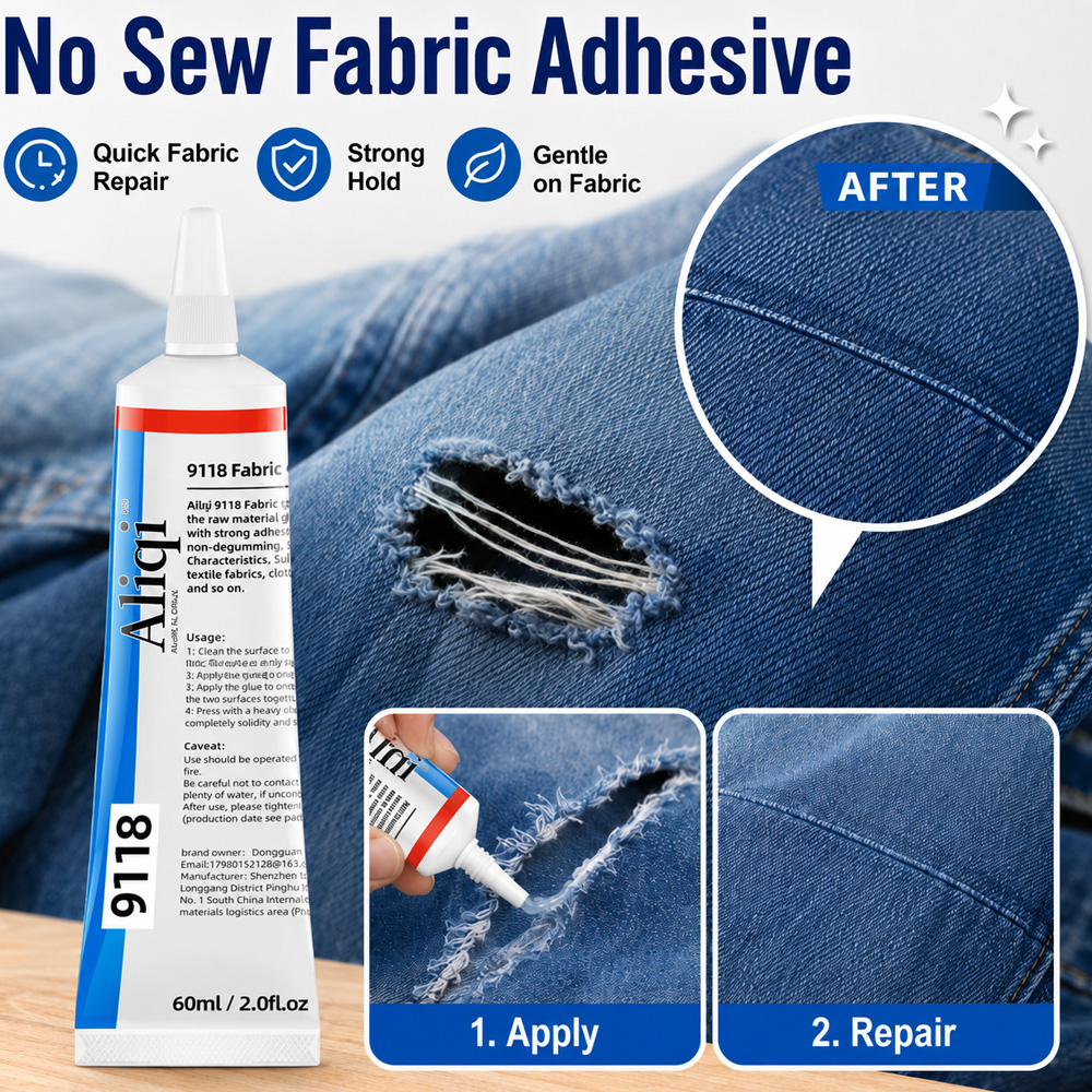 Fabric Glue Bond - No Sew Fabric Adhesive for Clothing