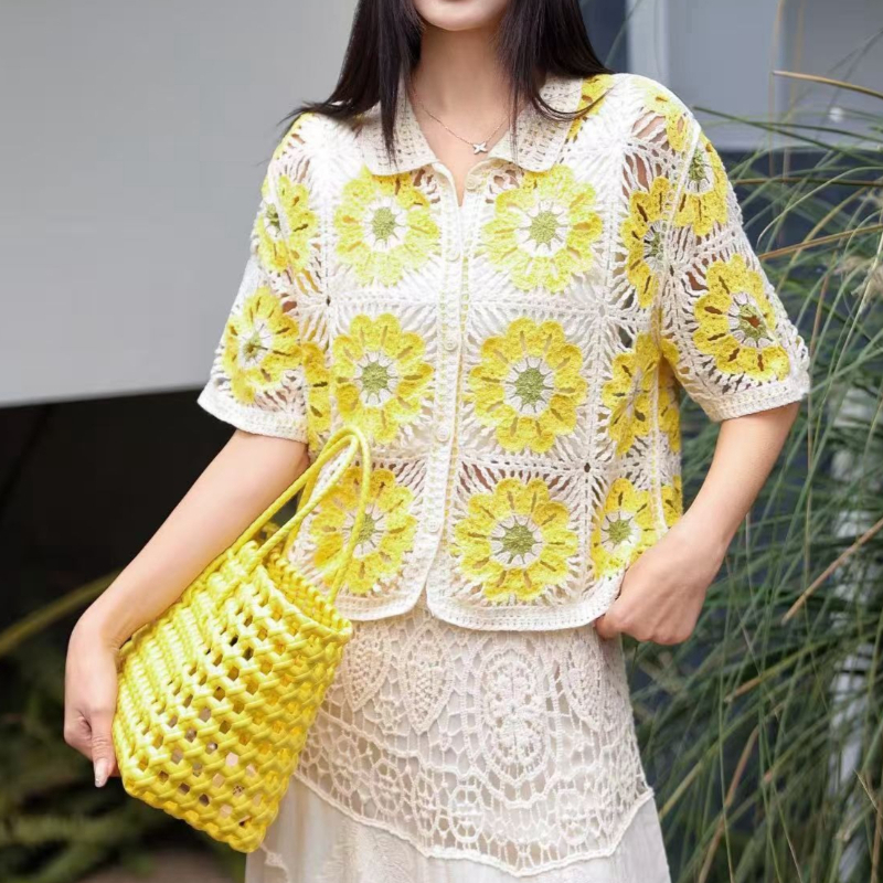 Granny Square Crochet Knit Pol - Sewing Jackets review and price