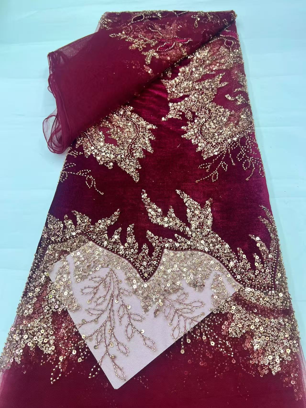 High-Quality African Velvet La - Sewing Velvet Fabric review and price