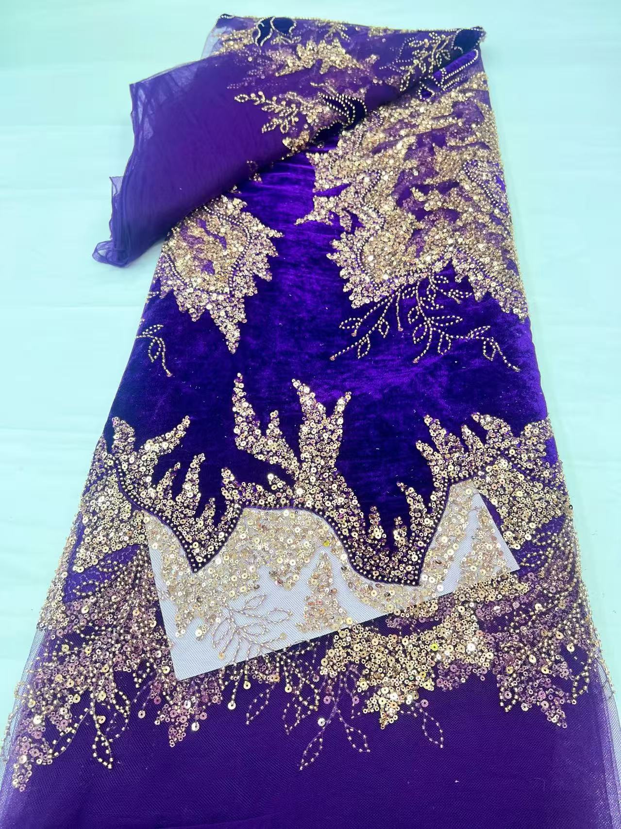 High-Quality African Velvet La - Sewing Velvet Fabric review and price