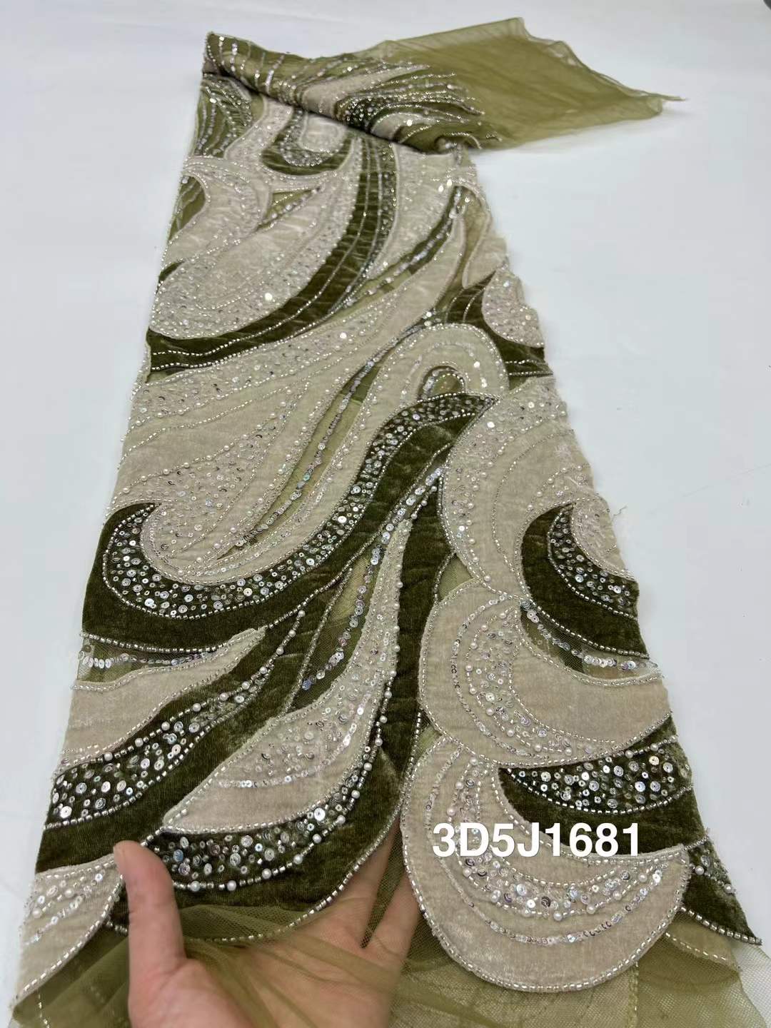 African Beads Velvet Lace Fabr - Sewing Velvet Fabric review and price