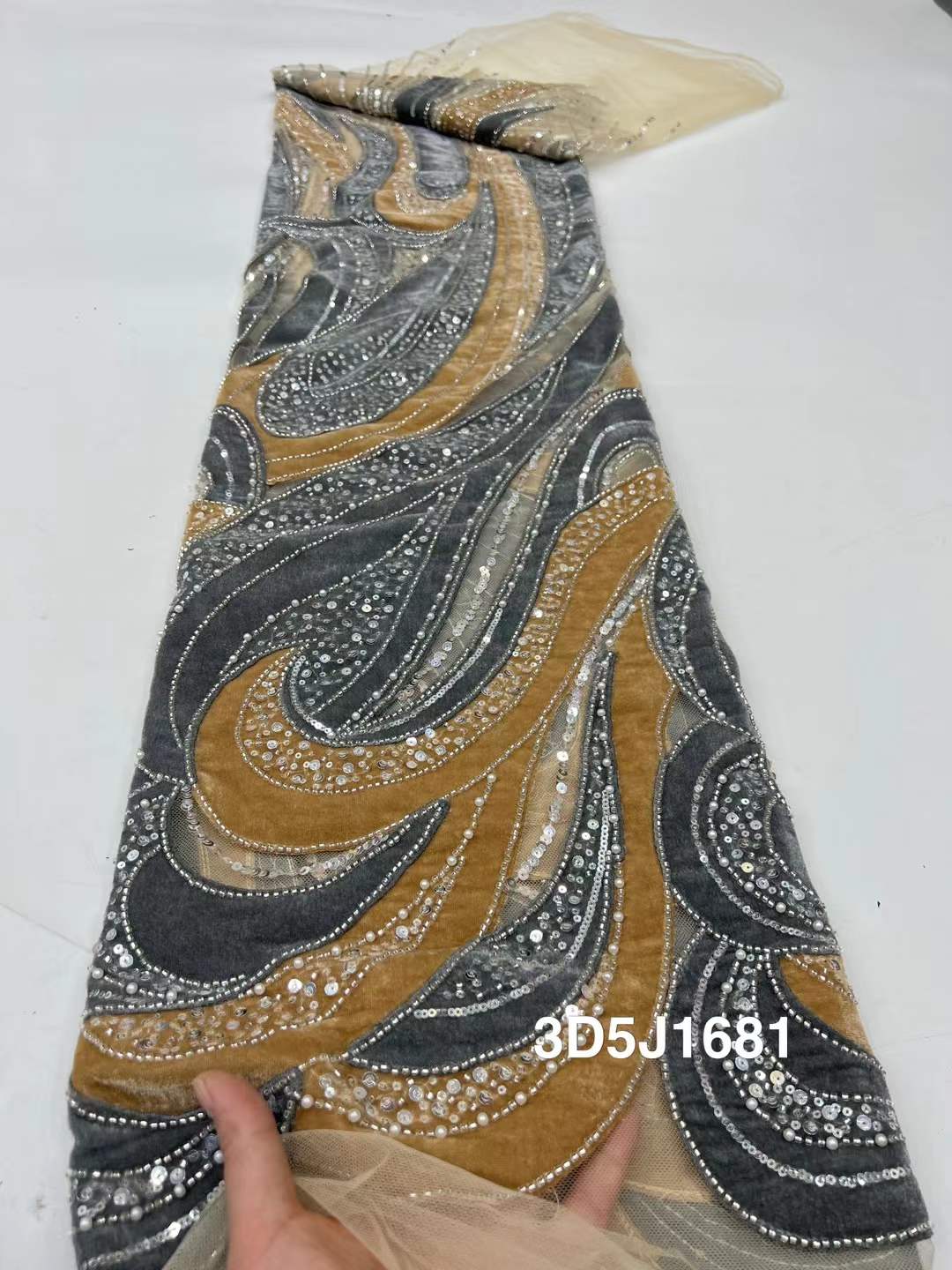 African Beads Velvet Lace Fabr - Sewing Velvet Fabric review and price