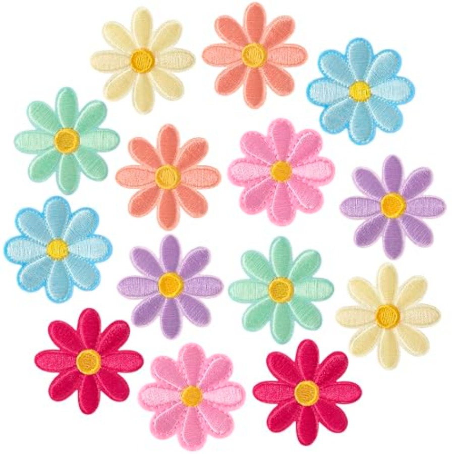 14 Pcs Flower Iron on Patches, - Sewing Jackets review and price