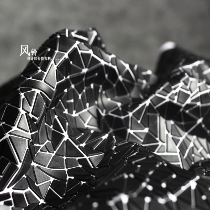 PU Fabric Black Irregular Shap - Sewing Textile Art review and price