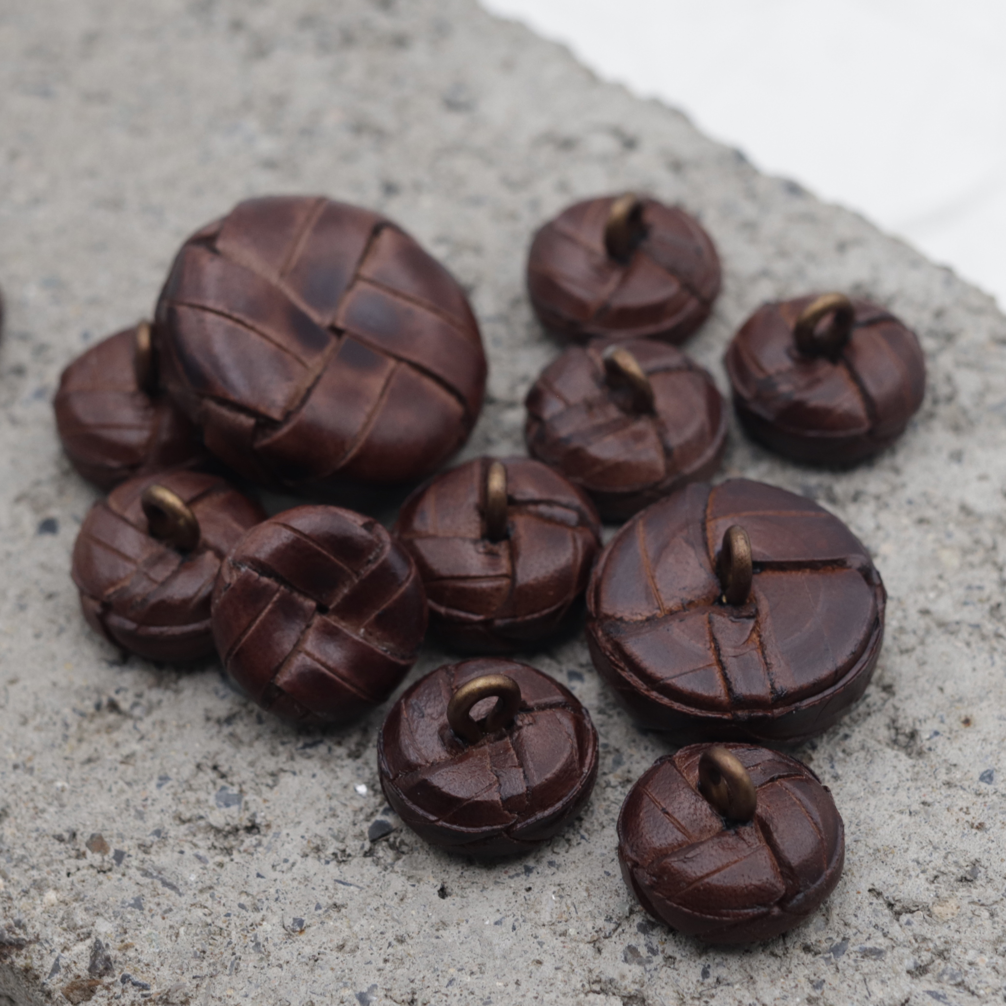 High-End Leather Woven Brown H - Sewing Jackets review and price
