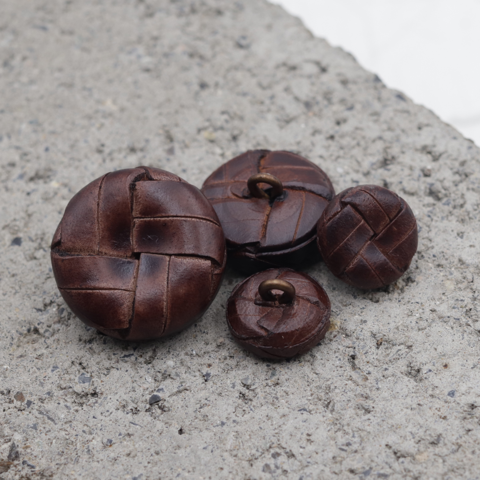 High-End Leather Woven Brown H - Sewing Jackets review and price