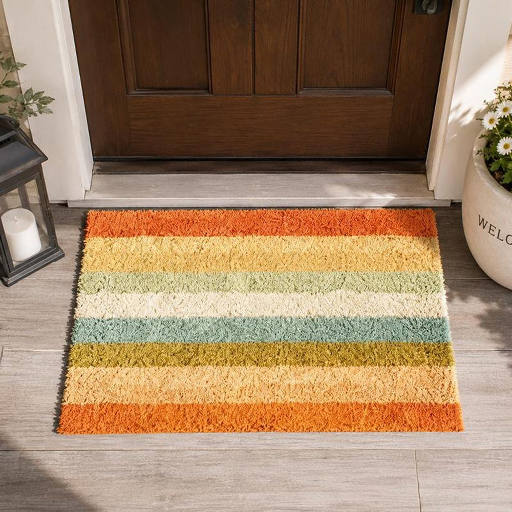 Retro Colorful Stripe Doormat  - Century Textile & Sewing Supply Avenue C North Saskatoon Sk review and price