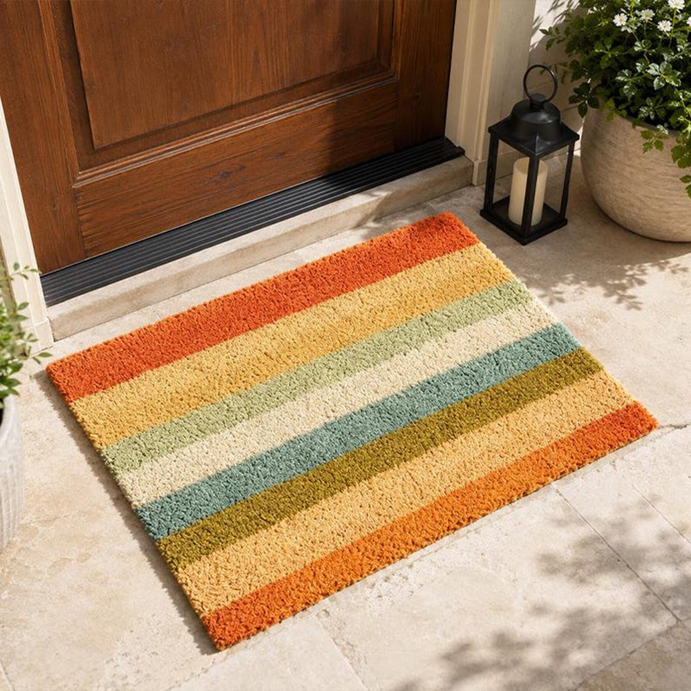 Retro Colorful Stripe Doormat  - Century Textile & Sewing Supply Avenue C North Saskatoon Sk review and price