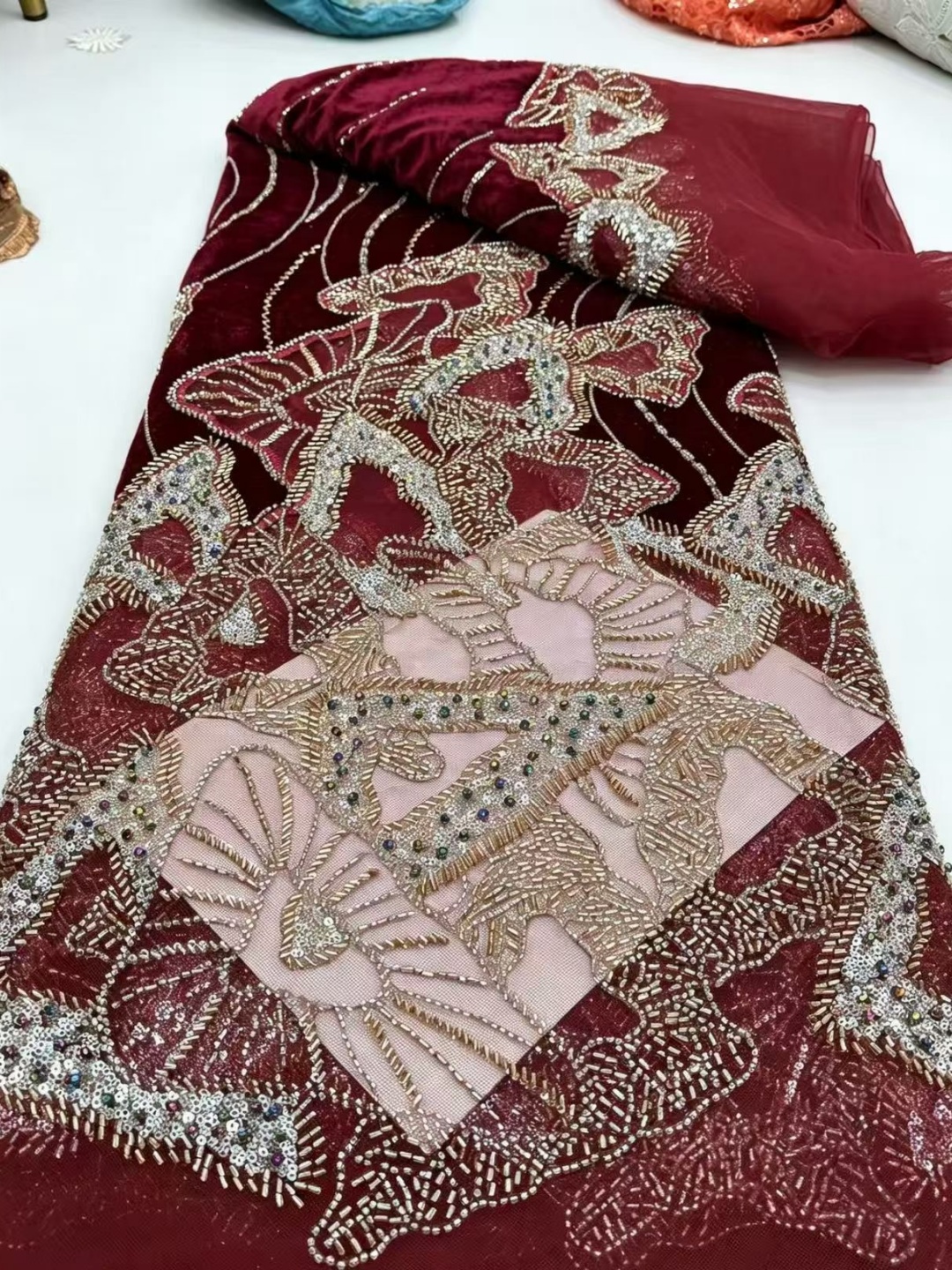 Glamorous Velvet Lace Fabric 2 - Sewing Velvet Fabric review and price