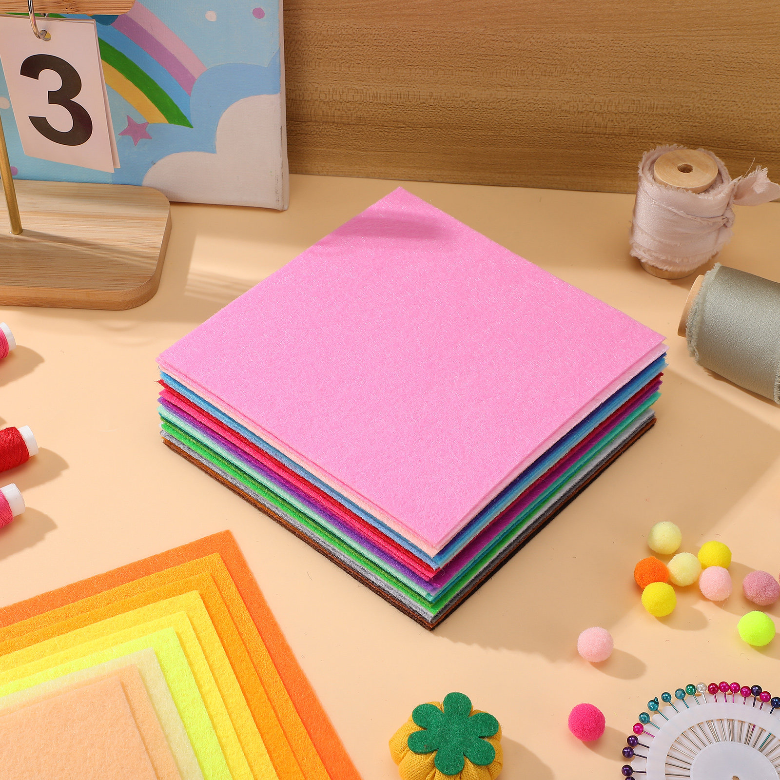 40Pcs Multicolor Nonwoven Fabr - Sewing Textile Art review and price