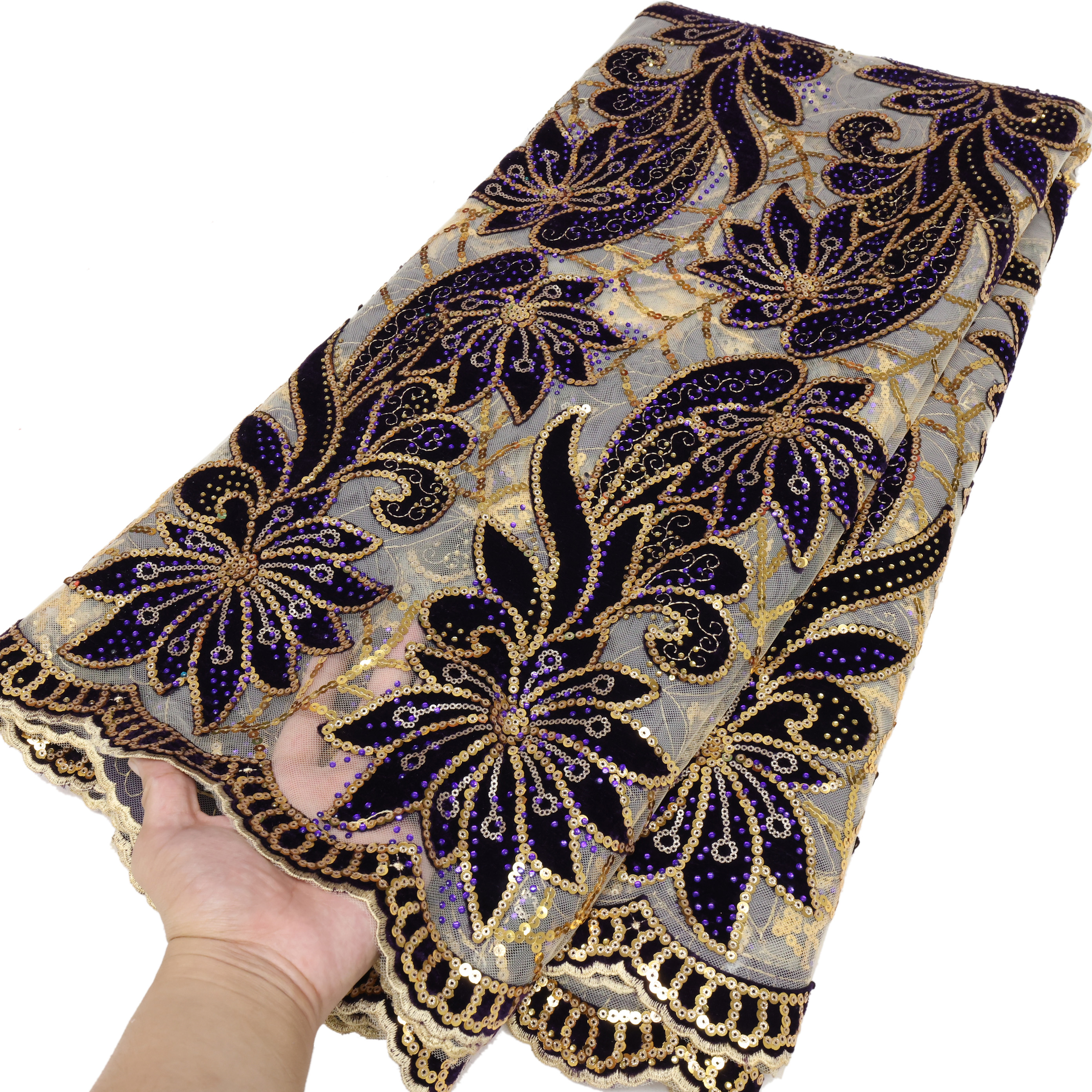African Velvet Lace Fabric 202 - Sewing Velvet Fabric review and price