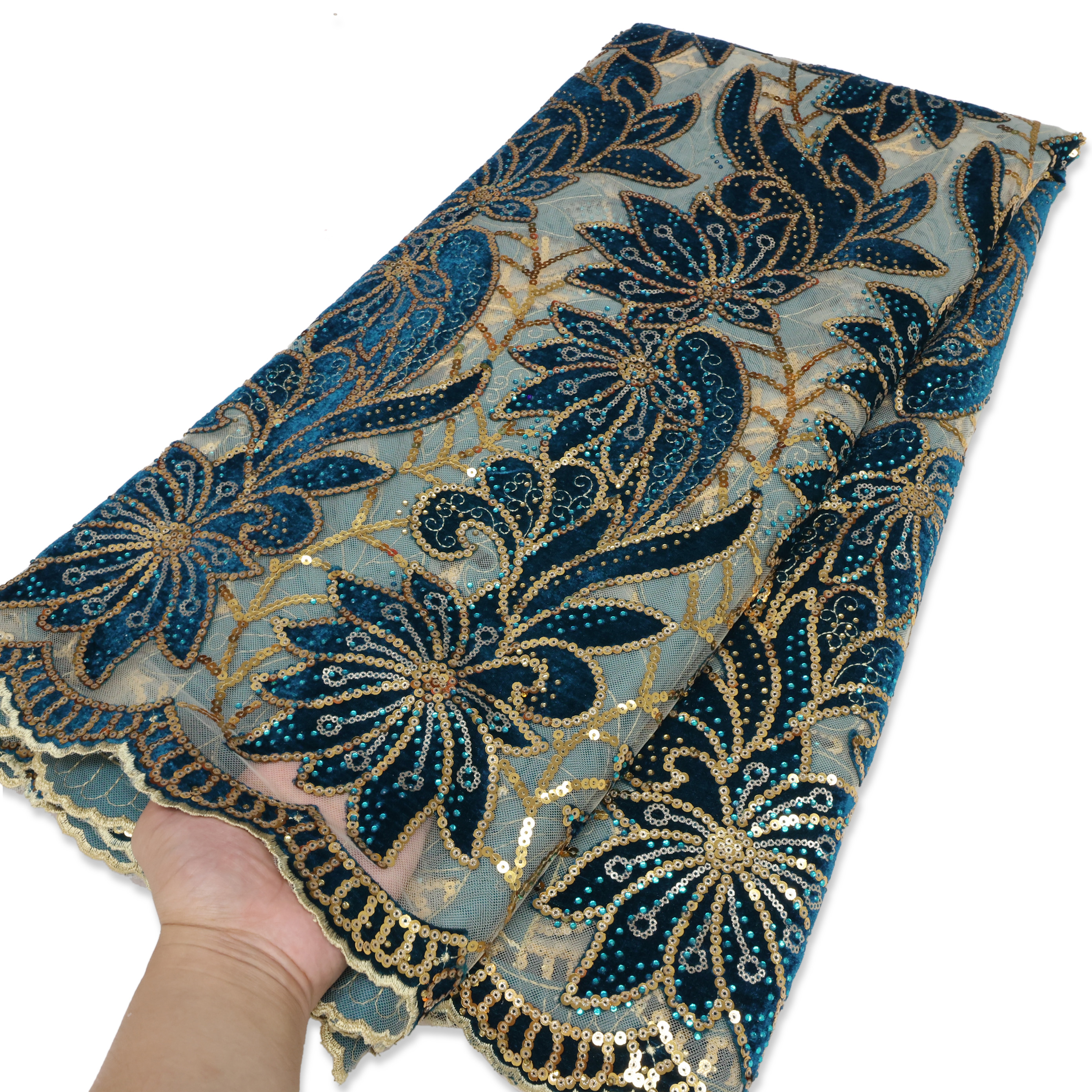 African Velvet Lace Fabric 202 - Sewing Velvet Fabric review and price