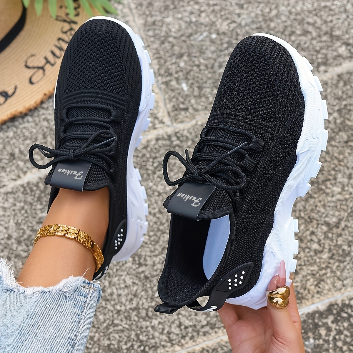 Breathable Knit Sneakers Fashi - Sewing Cloth review and price