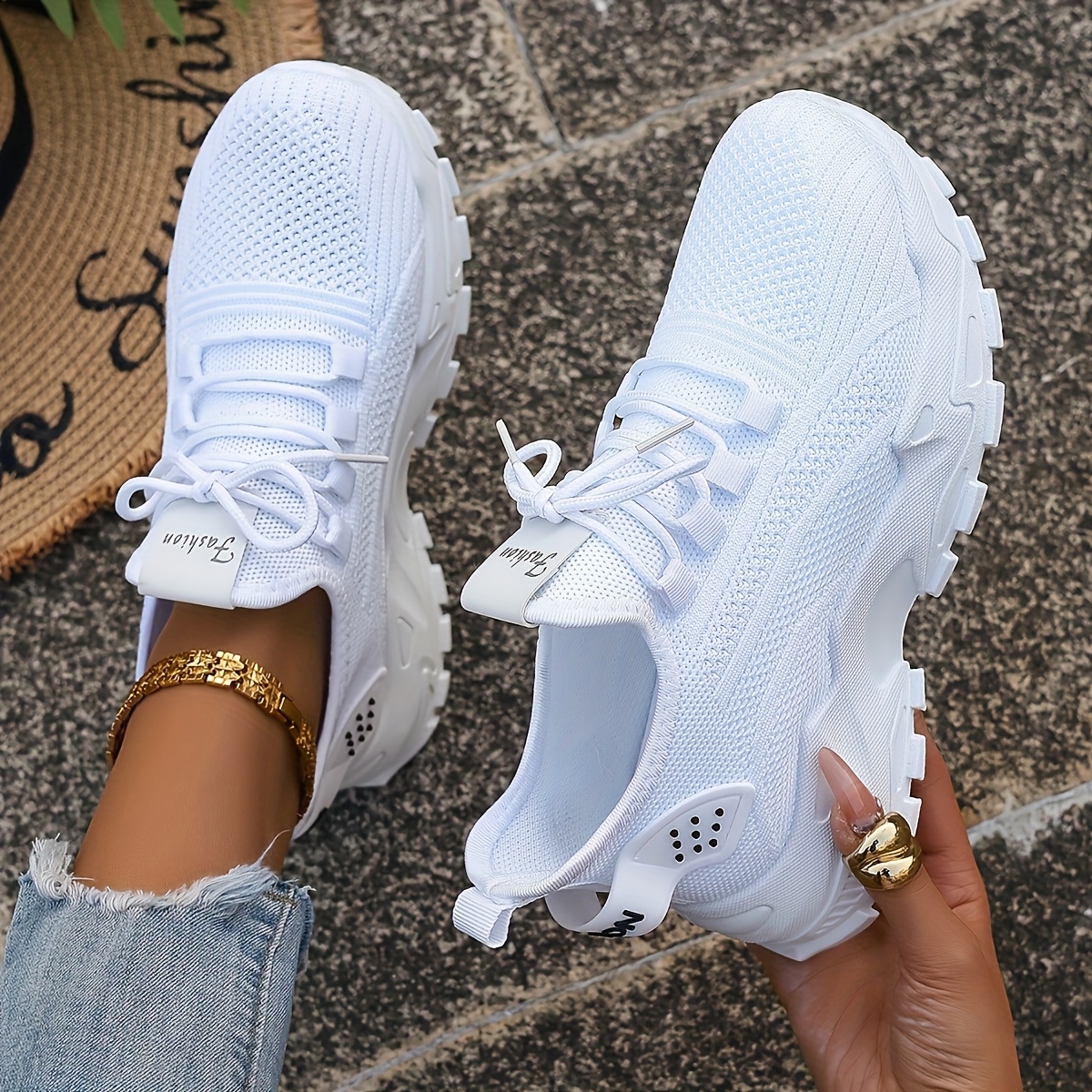 Breathable Knit Sneakers Fashi - Sewing Cloth review and price