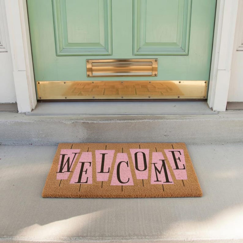 Retro Pink Cute Doormat Welcom - Century Textile & Sewing Supply Avenue C North Saskatoon Sk review and price