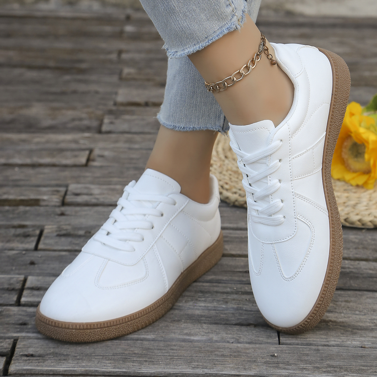 Ladies' casual white sports sh - Sewing Cloth review and price
