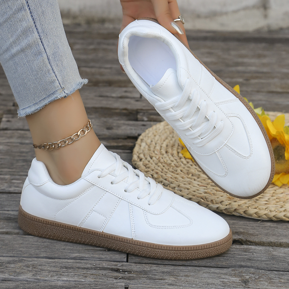 Ladies' casual white sports sh - Sewing Cloth review and price