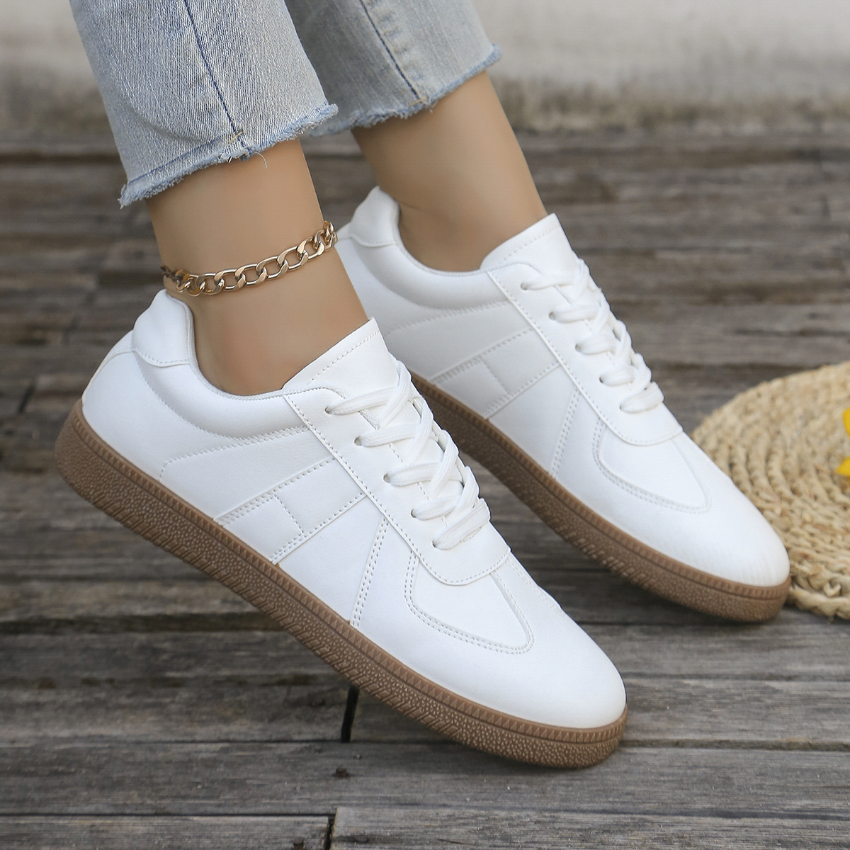 Ladies' casual white sports sh - Sewing Cloth review and price