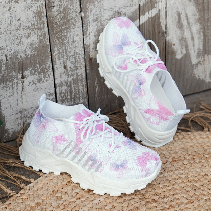 Women Butterfly Print Mesh Sne - Sewing Cloth review and price