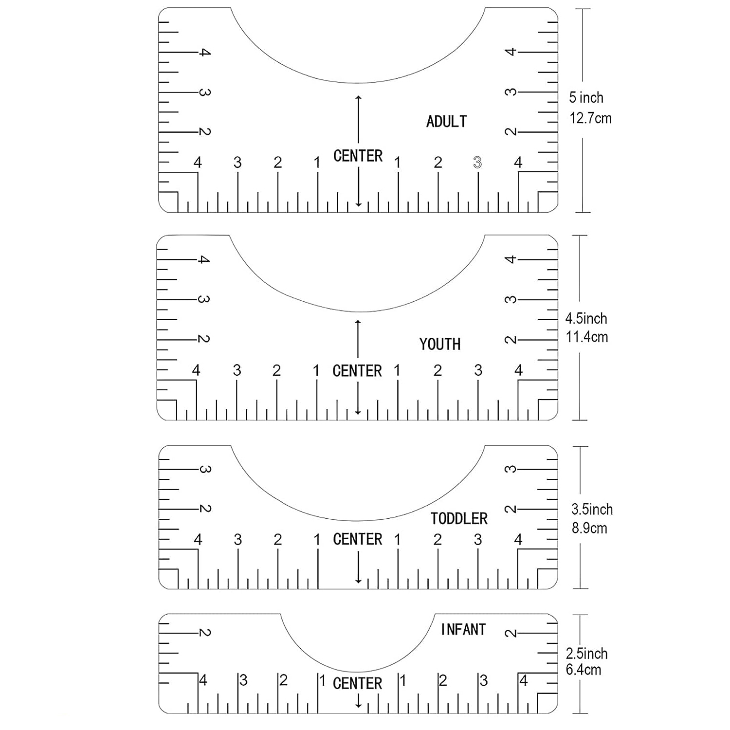 Transparent 4Pcs T-Shirt Ruler - Button Hole Cutter review and price
