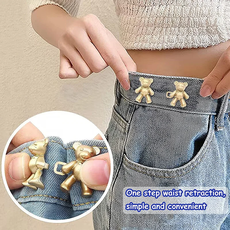 1Pair Cute Bear Jeans Button P - Button Hole Cutter review and price
